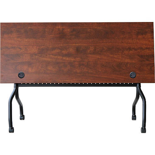 Lorell Flip Top Training Table Rectangle Top - Four Leg Base - 4 Legs - 48" Table Top Width x 23.60" Table Top Depth - 29.50" Height x 47.25" Width x 23.63" Depth - Cherry - Melamine, Nylon - 1 Each (LLR59515)
