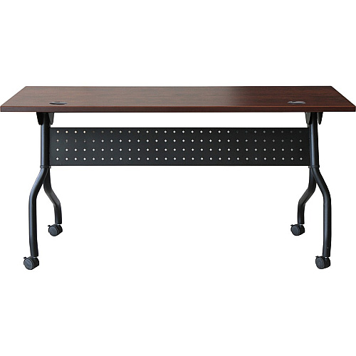 Lorell Flip Top Training Table Rectangle Top - Four Leg Base - 4 Legs - 48" Table Top Width x 23.60" Table Top Depth - 29.50" Height x 47.25" Width x 23.63" Depth - Cherry - Melamine, Nylon - 1 Each (LLR59515)