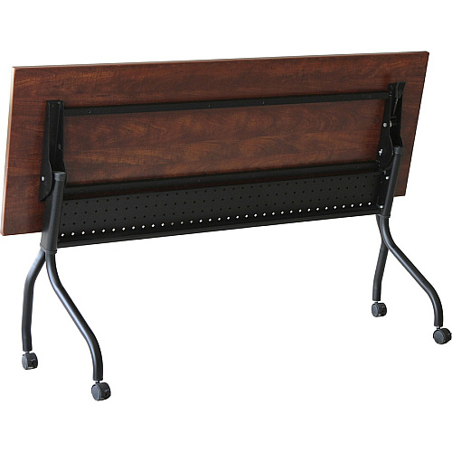 Lorell Flip Top Training Table Rectangle Top - Four Leg Base - 4 Legs - 72" Table Top Width x 23.60" Table Top Depth - 29.50" Height x 28.70" Width x 23.63" Depth - Assembly Required - Cherry - Melamine, Nylon - 1 Each (LLR59517)
