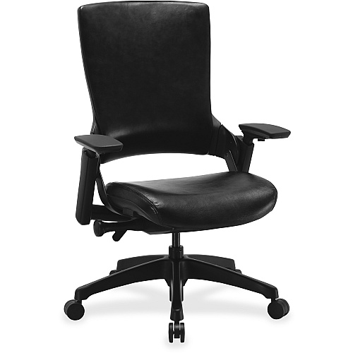 Lorell Serenity Series Executive Multifunction High-back Chair Leather Seat Material - Leather Back Material - High Back - 1 Each (LLR59529)