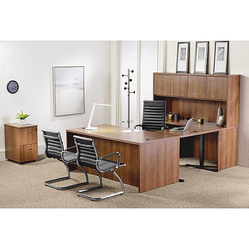 Lorell Modern Executive High-Back Office Chair Leather Seat - Leather Back - High Back - 5-star Base - Black - 1 Each (LLR59537)