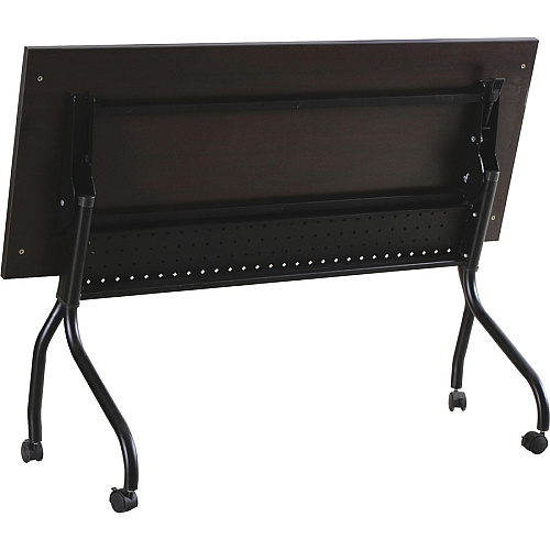 Lorell Flip Top Training Table Rectangle Top - Four Leg Base - 4 Legs - 60" Table Top Width x 23.50" Table Top Depth - 29.50" Height x 59" Width x 23.63" Depth - Assembly Required - Espresso, Black - Melamine, Nylon - 1 Each (LLR60733)