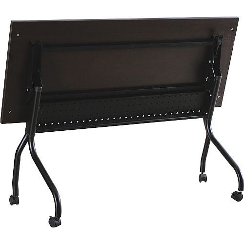 Lorell Flip Top Training Table Rectangle Top - Four Leg Base - 4 Legs - 60" Table Top Width x 23.50" Table Top Depth - 29.50" Height x 59" Width x 23.63" Depth - Assembly Required - Espresso, Black - Melamine, Nylon - 1 Each (LLR60733)