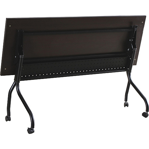 Lorell Flip Top Training Table Rectangle Top - Four Leg Base - 4 Legs - 72" Table Top Width x 23.50" Table Top Depth - 29.50" Height x 70.88" Width x 23.63" Depth - Assembly Required - Espresso, Black - Melamine, Nylon - 1 Each (LLR60734)
