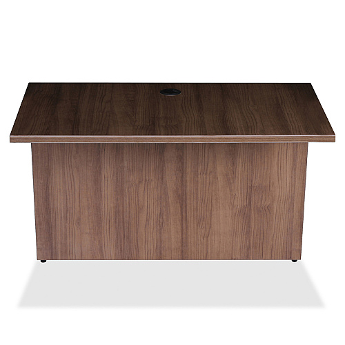 Lorell Essentials Series Bridge 29.5" Height x 47.3" Width x 23.6" Depth Bridge, x 1" Thickness Top - Finish: Walnut - Laminate Table Top - Durable, Grommet, Back Panel, Cord Management, Modesty Panel - For Office (LLR69981)