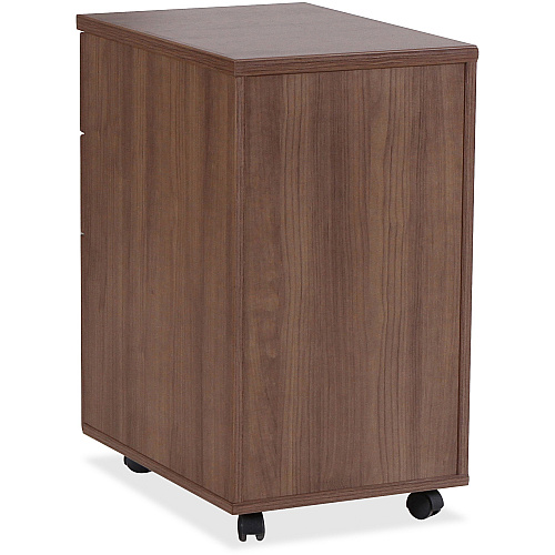 Lorell Essentials Series Box/Box/File Mobile File Cabinet x 1" Thickness Top, x 3.8" Thickness Drawer Pull, 28.4" Height x 15.8" Width x 22" Depth Pedestal - 3 x Box, File Drawer(s) - Single Pedestal - Walnut, Laminate Table Top - Built-in Hang (LLR69983)