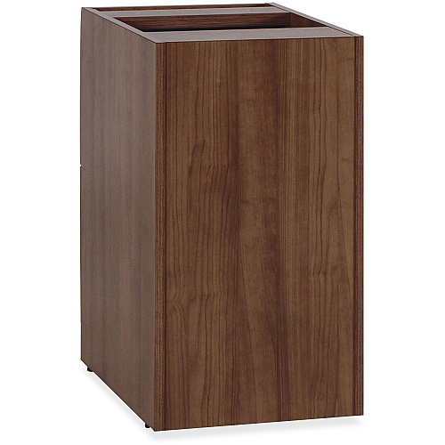 Lorell Essentials Series File/File Fixed File Cabinet 28.5" Height x 15.5" Width x 21.9" Depth Pedestal, x 3.8" Width - 2 x File Drawer(s) - Finish: Laminate, Walnut - Built-in Hangrail, Ball-bearing Suspension, Mobility - For File, File Folder (LLR69986)