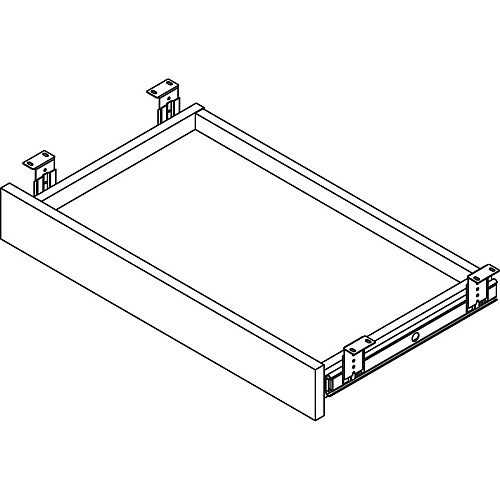 Lorell Universal Center Drawer 28.35" Length x 16.73" Width x 5.12" Height - Durable - MFC, Polyvinyl Chloride (PVC), Steel - Walnut, Laminate - 1 Each (LLR69993)