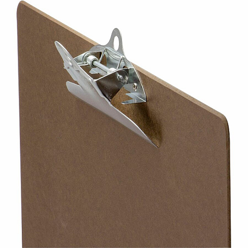 Officemate Wood Clipboard, Way Bill Size Spring Clip - Hardwood - Brown - 1 Each (83104)