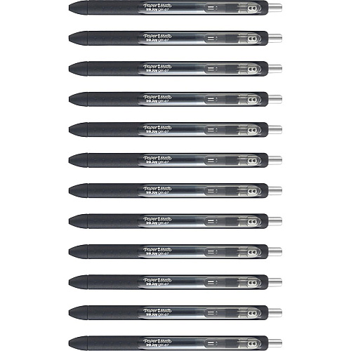 Paper Mate InkJoy Gel Pen 0.7 mm Pen Point - Retractable - Black Ink - Gel-based - Black Barrel - 1 Dozen (1951719A)