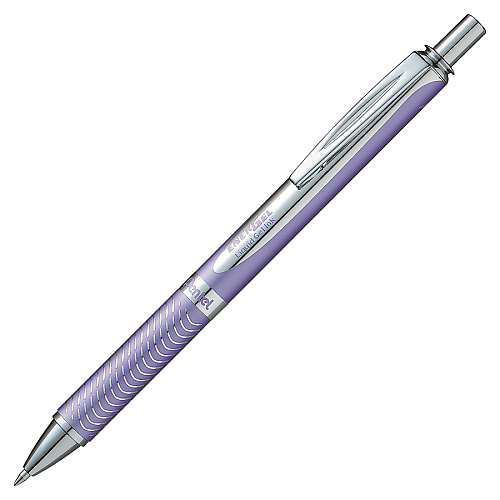 EnerGel EnerGel Alloy Retractable Gel Pens 0.7 mm Medium Pen Point - Refillable - Retractable - Black Ink - Gel-based - Violet Metal Barrel - Stainless Steel Tip - 1 Each (BL407VA)