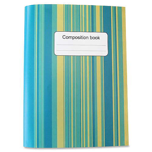 Sparco Composition Books 80 Sheets - College Ruled Front Ruling - 9.75" Height x 7.5" Width - Multi-colored Cover - Sturdy Cover, Durable - 4 / Pack (36125)