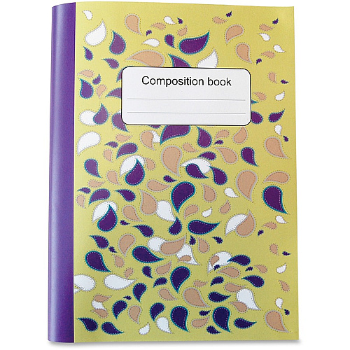 Sparco Composition Books 80 Sheets - College Ruled Front Ruling - 9.75" Height x 7.5" Width - Multi-colored Cover - Sturdy Cover, Durable - 4 / Pack (36125)