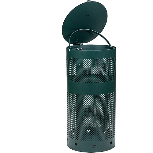 Tatco Dog Waste Station Trash Can Rust Resistant - Powder Coated Aluminum - Green - 1 Each (28000)