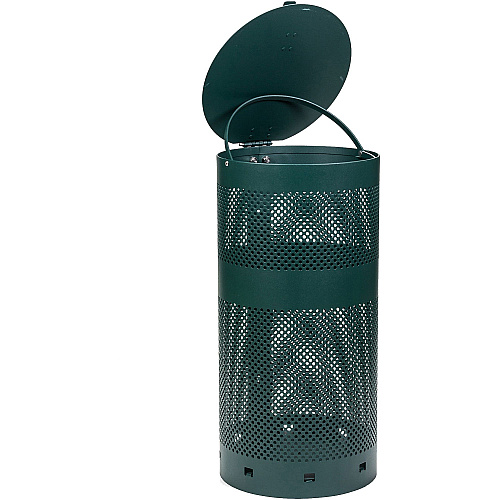 Tatco Dog Waste Station Trash Can Rust Resistant - Powder Coated Aluminum - Green - 1 Each (28000)
