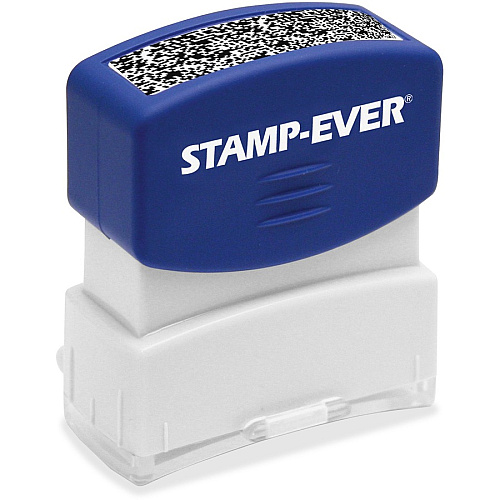 Stamp-Ever Pre-inked Security Block Stamp 1.69" Impression Width x 0.56" Impression Length - 50000 Impression(s) - Blue - 1 Each (8866)