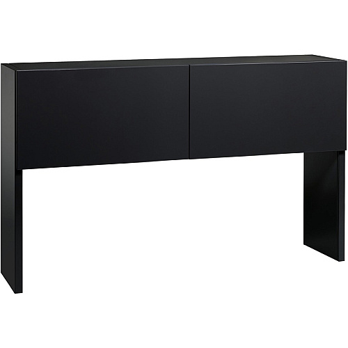 Lorell Fortress Modular Series Stack-on Hutch Material: Steel - Finish: Black - Grommet, Cord Management (LLR79169)