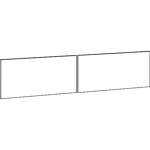 Lorell Fortress Modular Series Stack-On Hutch Door Kit 72" Width - Lockable, Reinforced - Steel - Charcoal - 1 Each (LLR79174)
