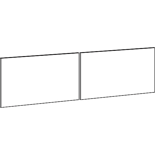 Lorell Fortress Modular Series Stack-On Hutch Door Kit 60" Width - Lockable, Reinforced - Steel - Charcoal - 1 Each (LLR79176)
