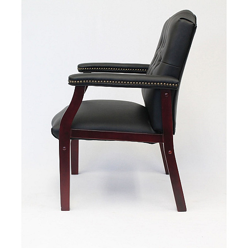 Boss Traditional Guest Chair Black Seat Color - Vinyl Seat Material - Black Back Color - Vinyl Back Material - 1 Each (B959BK)