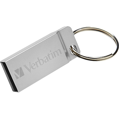 Verbatim 32GB Metal Executive USB Flash Drive - Silver 32 GB - USB 2.0 - Silver - Lifetime Warranty - 1 Each - TAA Compliant (98749)