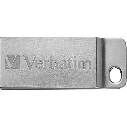 Verbatim 16GB Metal Executive USB Flash Drive - Silver 16 GB - USB 2.0 - Silver - Lifetime Warranty - 1 Each - TAA Compliant (98748)
