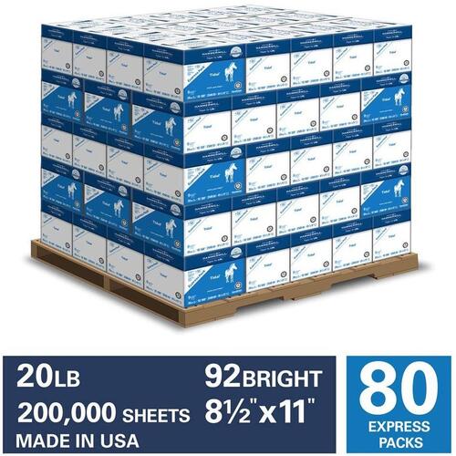 Hammermill Tidal Express Pack Copy Paper - White 92 Brightness - Letter - 8 1/2" x 11" - 20 lb Basis Weight - Sustainable Forestry Initiative (SFI) - Jam-free, Acid-free, Archival-safe - White - 2500/Box - 80 / Pallet (163120PL)