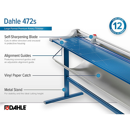 Dahle 472s Premium Rotary Trimmer w/stand