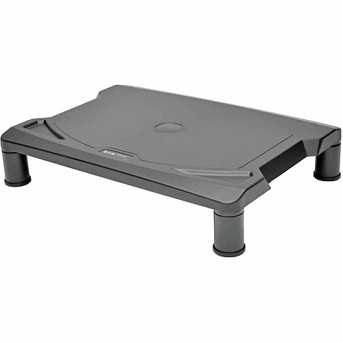 Eaton Tripp Lite Series Universal Monitor Riser, Height-Adjustable, Black 40 lb Load Capacity - 5.50" Height x 15.63" Width x 11.25" Depth - Desktop, Tabletop - Black - TAA Compliant (MR1612)