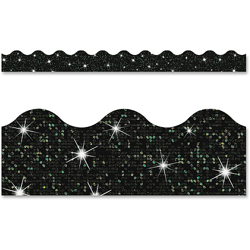 Trend Sparkle Terrific Trimmers Sparkle - Durable, Reusable - 2.25" Height x 390" Width x 41" Length - Black - 1 Pack (91417)