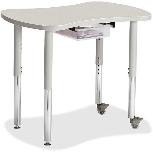 Jonti-Craft Berries Gray Collaborative Bowtie Table Gray Top - Four Leg Base - 4 Legs - Height Adjustable - 18" to 29" Adjustment - 1.13" Table Top Thickness - Assembly Required - Powder Coated - Steel - Laminate Top Material - 1 Each (6310JCS000)