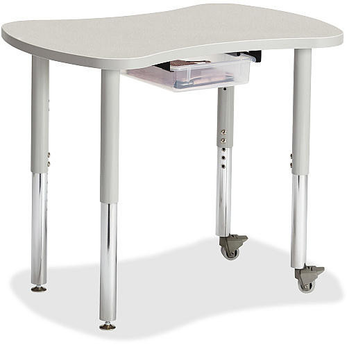 Jonti-Craft Berries Gray Collaborative Bowtie Table Gray Top - Four Leg Base - 4 Legs - Height Adjustable - 18" to 29" Adjustment - 1.13" Table Top Thickness - Assembly Required - Powder Coated - Steel - Laminate Top Material - 1 Each (6310JCS000)