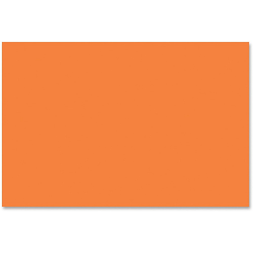 Tru-Ray Construction Paper Art Project - 18" Width x 12" Length - Electric Orange - Sulphite - 50 / Pack (103405)