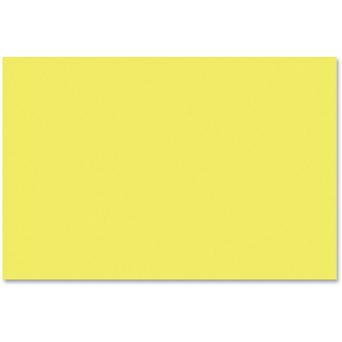 Tru-Ray Construction Paper Art Project - 18" Width x 12" Length - Lively Lemon - Sulphite - 50 / Pack (103403)