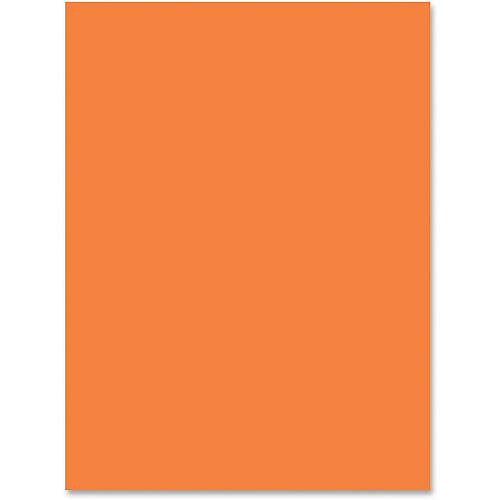 Tru-Ray Construction Paper Art Project - 12" Width x 9" Length - Electric Orange - Sulphite - 50 / Pack (103404)