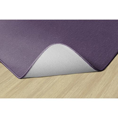 Flagship Carpets Classic Solid Color 6' Square Rug Floor Rug - Classic, Traditional - 72" Length x 72" Width - Square - Purple - Nylon - 1 Each (AS26PP)