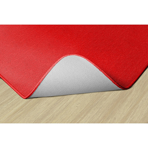Flagship Carpets Classic Solid Color 6' Square Rug Floor Rug - Classic, Traditional - 72" Length x 72" Width - Square - Red - Nylon - 1 Each (AS26RR)