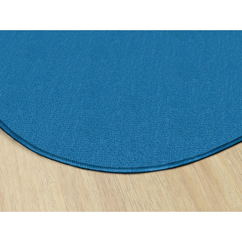 Flagship Carpets Classic Solid Color 6' Round Rug Floor Rug - Classic, Traditional - 72" Length - Circle - Blue - Nylon - 1 Each (AS27BB)
