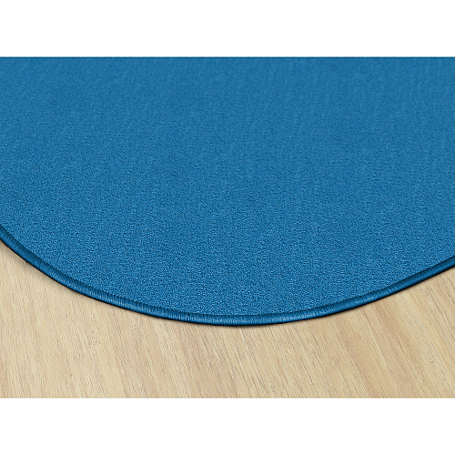 Flagship Carpets Classic Solid Color 6' Round Rug Floor Rug - Classic, Traditional - 72" Length - Circle - Blue - Nylon - 1 Each (AS27BB)