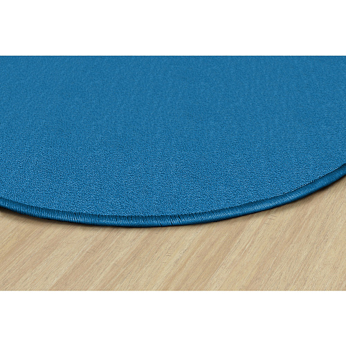 Flagship Carpets Classic Solid Color 6' Round Rug Floor Rug - Classic, Traditional - 72" Length - Circle - Blue - Nylon - 1 Each (AS27BB)