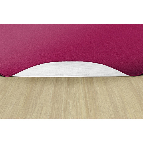 Flagship Carpets Classic Solid Color 6' Round Rug Floor Rug - Classic, Traditional - 72" Length - Circle - Cranberry - Nylon - 1 Each (AS27CB)