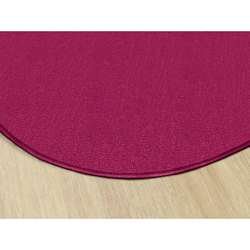 Flagship Carpets Classic Solid Color 6' Round Rug Floor Rug - Classic, Traditional - 72" Length - Circle - Cranberry - Nylon - 1 Each (AS27CB)