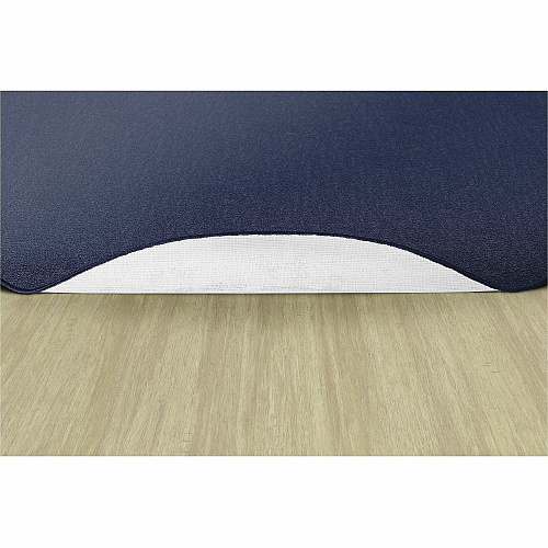Flagship Carpets Classic Solid Color 6' Round Rug Floor Rug - Classic, Traditional - 72" Length - Circle - Navy - Nylon - 1 Each (AS27NY)