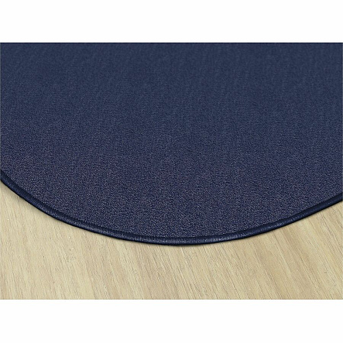 Flagship Carpets Classic Solid Color 6' Round Rug Floor Rug - Classic, Traditional - 72" Length - Circle - Navy - Nylon - 1 Each (AS27NY)