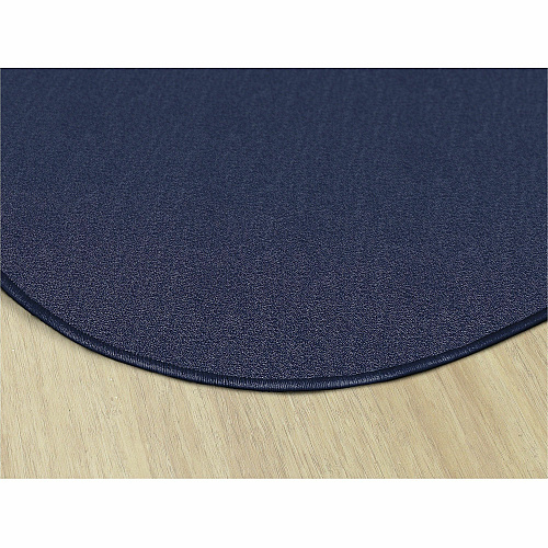 Flagship Carpets Classic Solid Color 6' Round Rug Floor Rug - Classic, Traditional - 72" Length - Circle - Navy - Nylon - 1 Each (AS27NY)