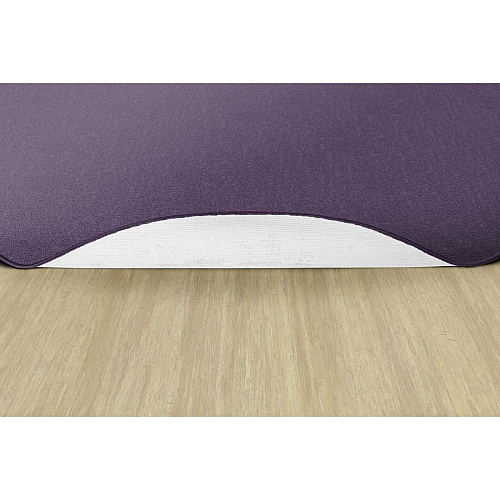 Flagship Carpets Classic Solid Color 6' Round Rug Floor Rug - Classic, Traditional - 72" Length - Circle - Purple - Nylon - 1 Each (AS27PP)
