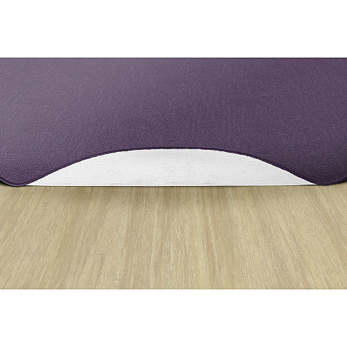 Flagship Carpets Classic Solid Color 6' Round Rug Floor Rug - Classic, Traditional - 72" Length - Circle - Purple - Nylon - 1 Each (AS27PP)
