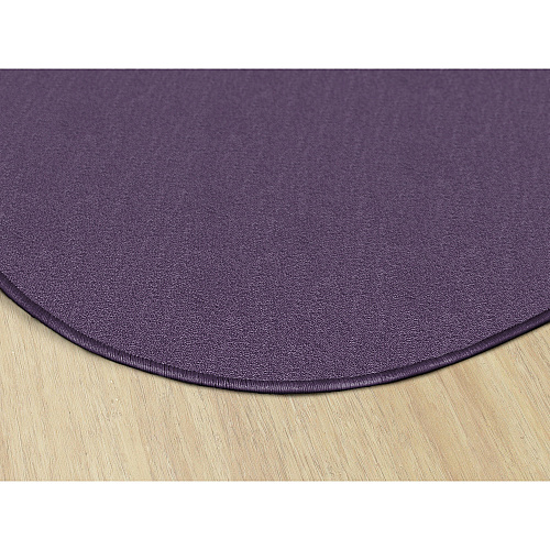 Flagship Carpets Classic Solid Color 6' Round Rug Floor Rug - Classic, Traditional - 72" Length - Circle - Purple - Nylon - 1 Each (AS27PP)