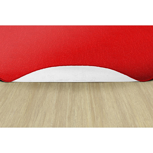 Flagship Carpets Classic Solid Color 6' Round Rug Floor Rug - Classic, Traditional - 72" Length - Circle - Red - Nylon - 1 Each (AS27RR)