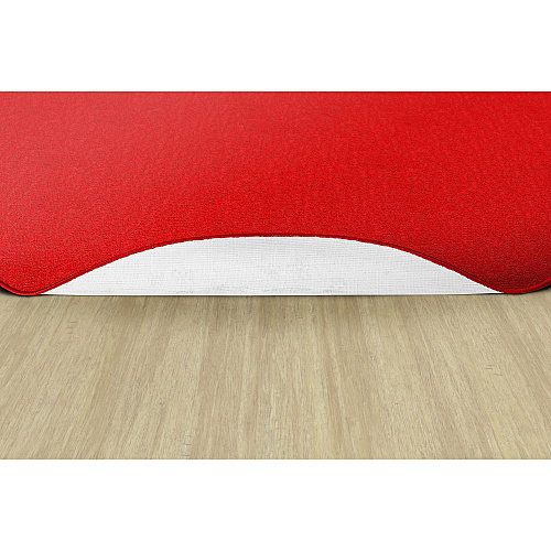 Flagship Carpets Classic Solid Color 6' Round Rug Floor Rug - Classic, Traditional - 72" Length - Circle - Red - Nylon - 1 Each (AS27RR)